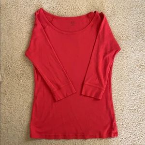gap red quarter sleeve